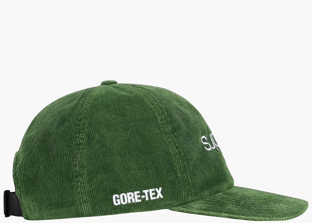 Supreme GORE-TEX Corduroy Classic Logo 6-Panel Green | Hype Clothinga