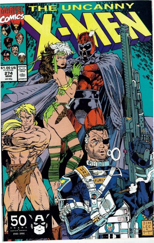 Uncanny X-Men #274 Chris Claremont Jim Lee Ka-Zar Nick Fury Savage