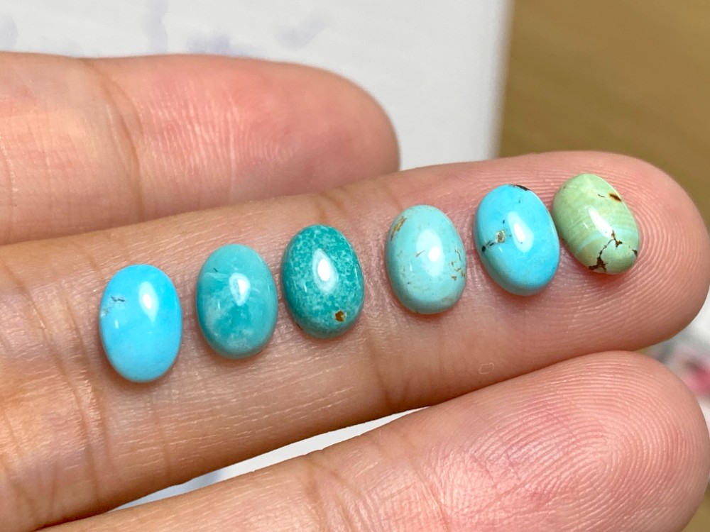 TK47 天然 ターコイズ トルコ石 ルース 裸石 楕円 | アクセサリー