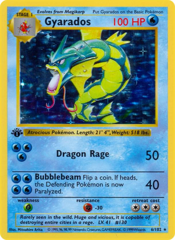 Gyarados [1st Edition] #6 Prices | Pokemon Base Set | Pokemon Cards