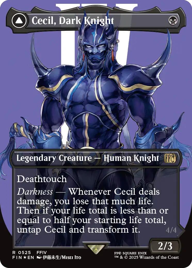 Cecil, Dark Knight [Borderless Surge Foil] #525 Prices | Magic