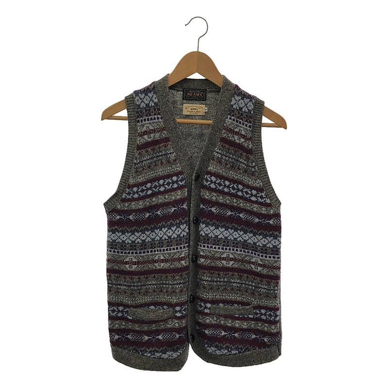 GIM FAIR ISLE KNIT VEST ウール ジャガード フェアアイル ニット