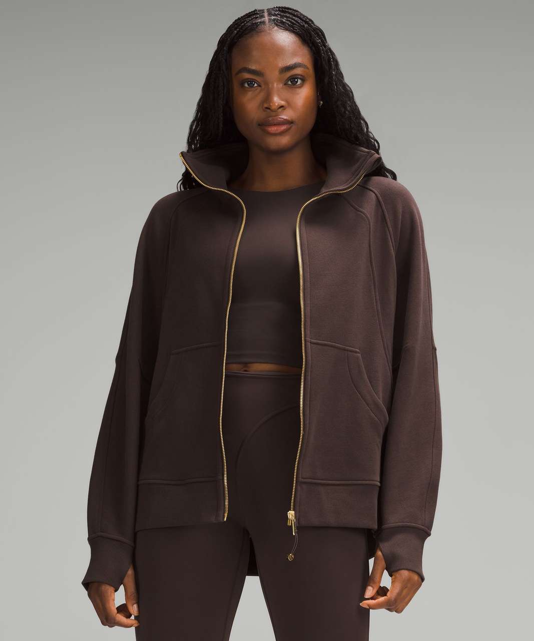 Lululemon Scuba Oversized Funnel-Neck Full Zip *Long - Espresso