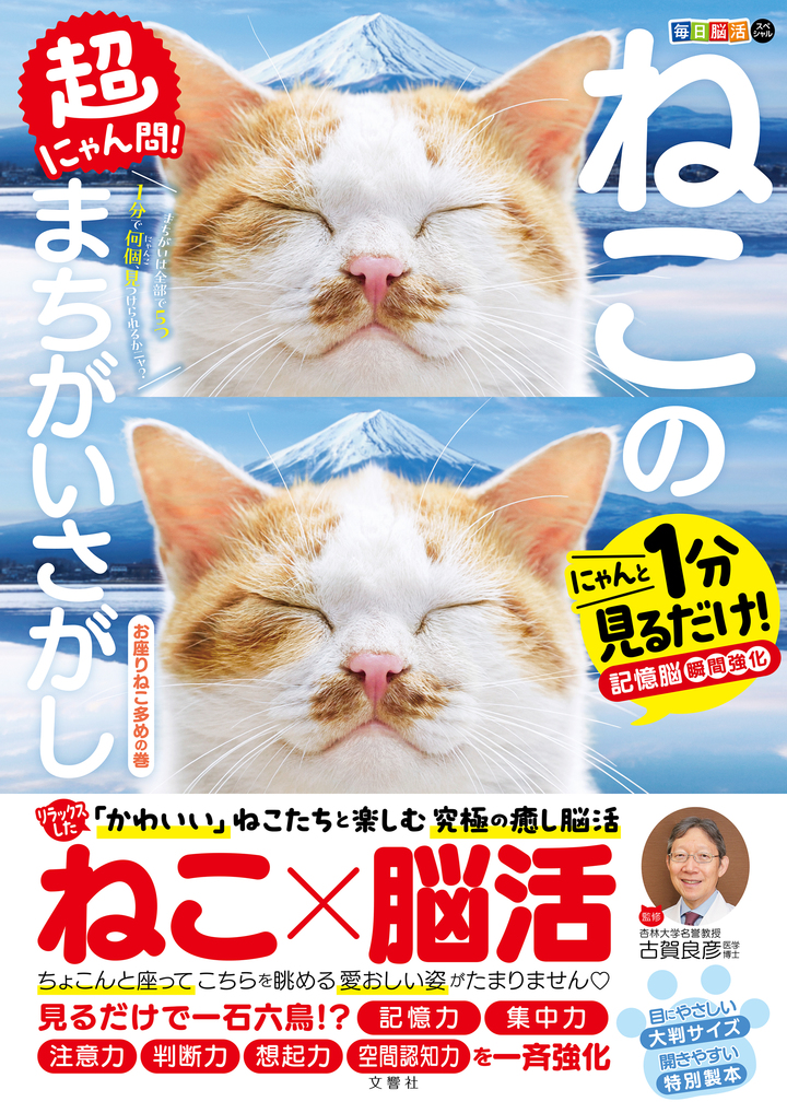 文響社 公式】毎日脳活スペシャル 超にゃん問！ ねこのまちがいさがし