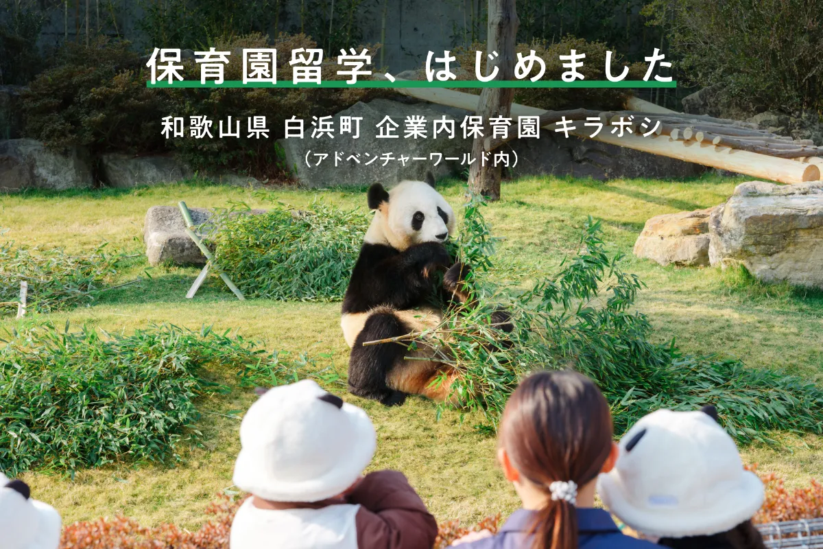 和歌山県白浜町 アドベンチャーワールドの企業内保育園で保育園留学