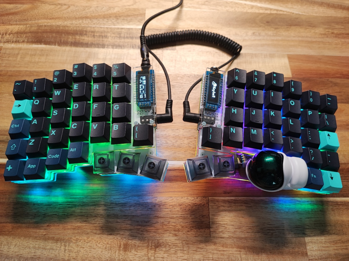 自作キーボード(keyball61)も作りました