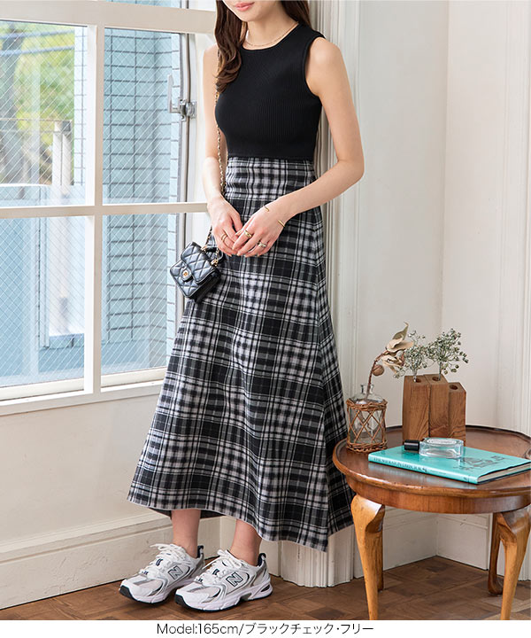 ノースリーブニットワンピース [E3481] - レディースファッション通販