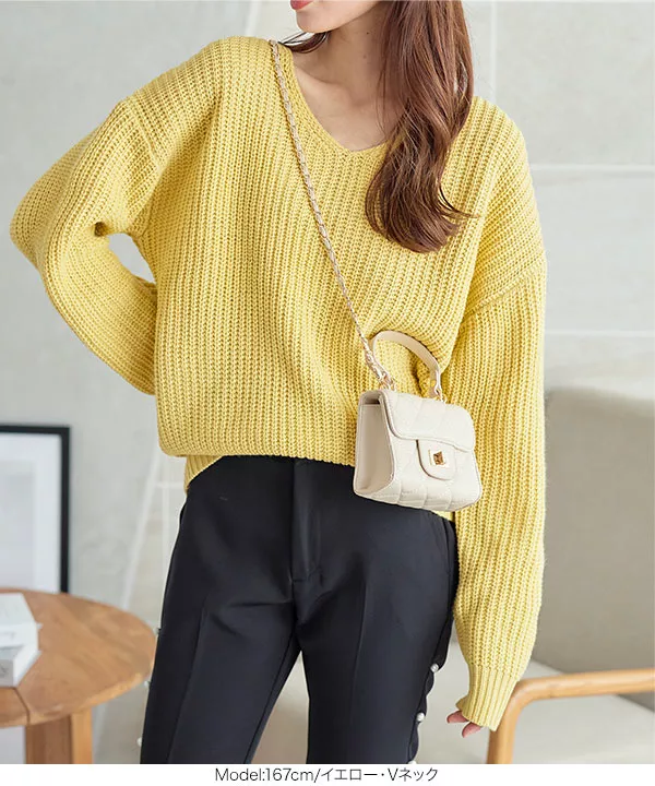 ドロップショルダーゆるニット[N701] | SALE！ - レディース