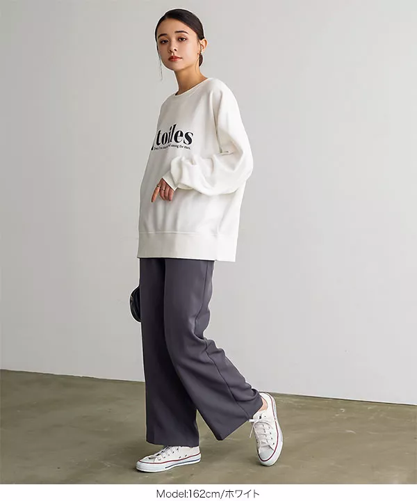 裏起毛 ] 大人ロゴスウェット [C6429] - レディースファッション通販