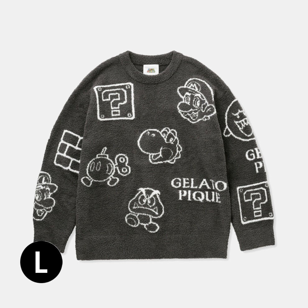 スーパーマリオ】【メンズ】ベビモコアソートジャガードプルオーバー