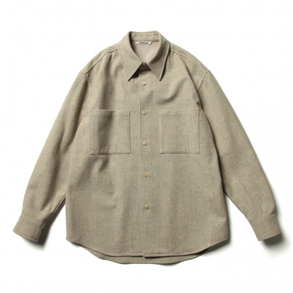 AURALEE / オーラリー | SUPER MILLED SHETLAND WOOL SHIRTS (メンズ