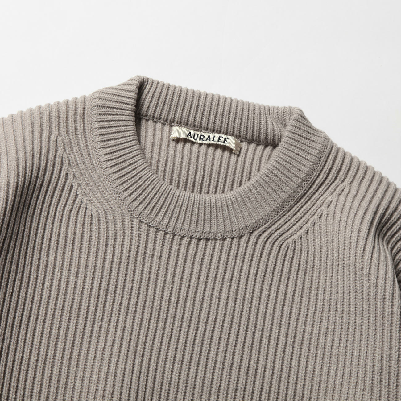AURALEE / オーラリー | SUPER FINE WOOL RIB KNIT BIG P/O (メンズ