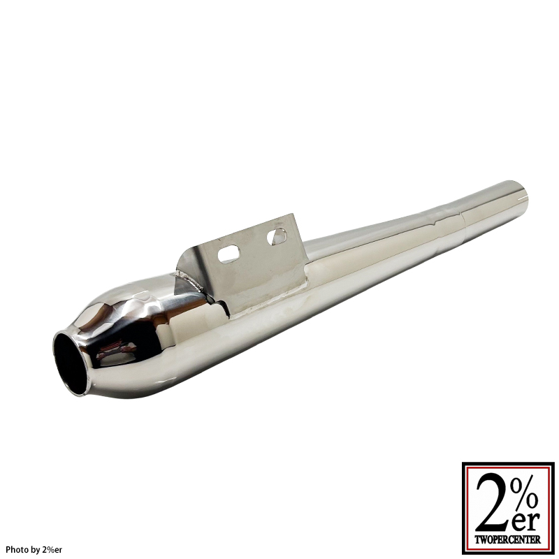 SR400/500 スリップオン ラウンドメガホンマフラー / 2％er