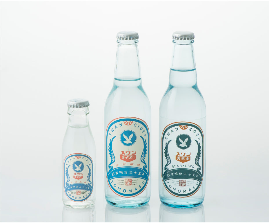 友桝飲料_スワンサイダーミニ95m×24本 (ギフト箱付き) レトロな