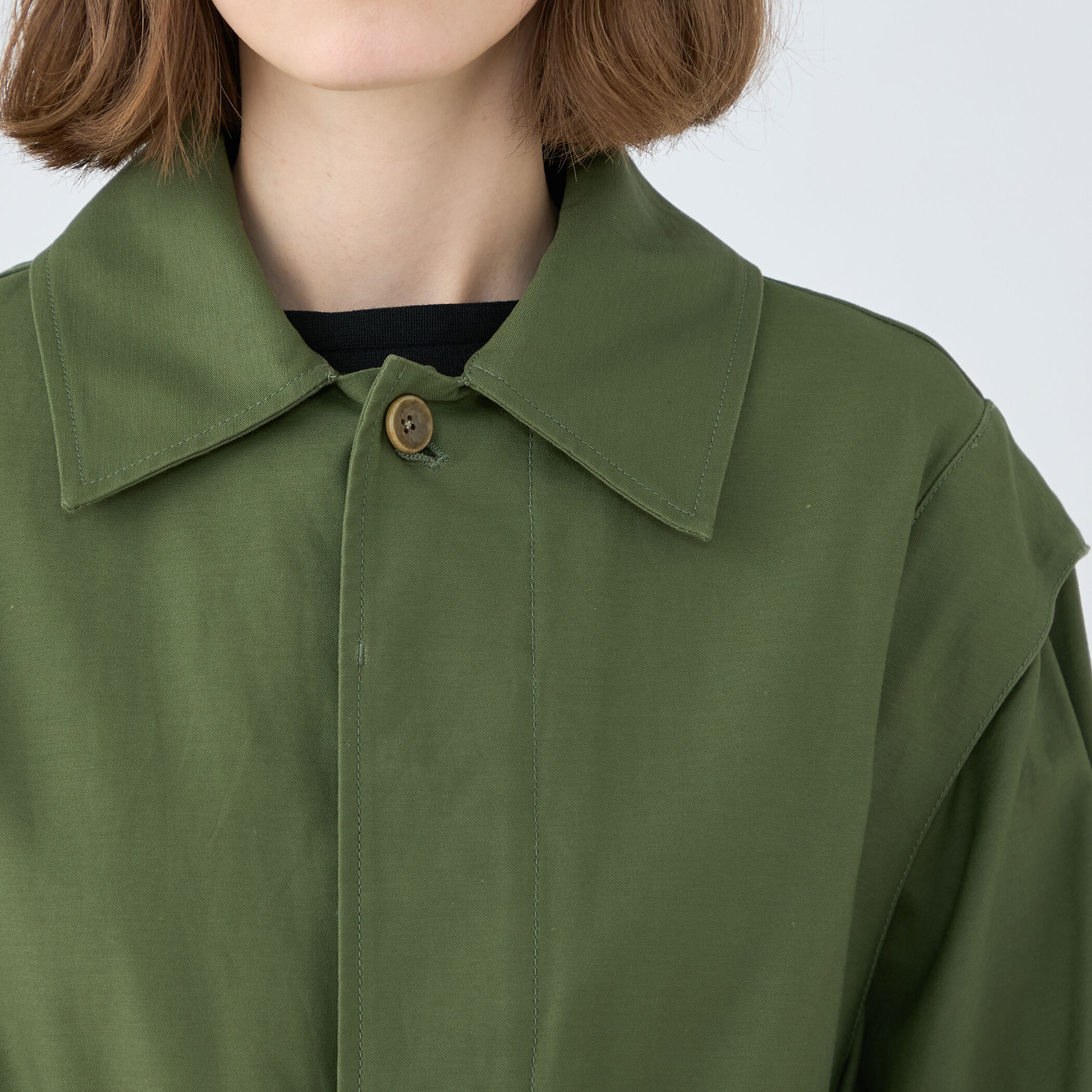 スラブバックサテン ミリタリージャケット｜トゥモローランド 公式通販