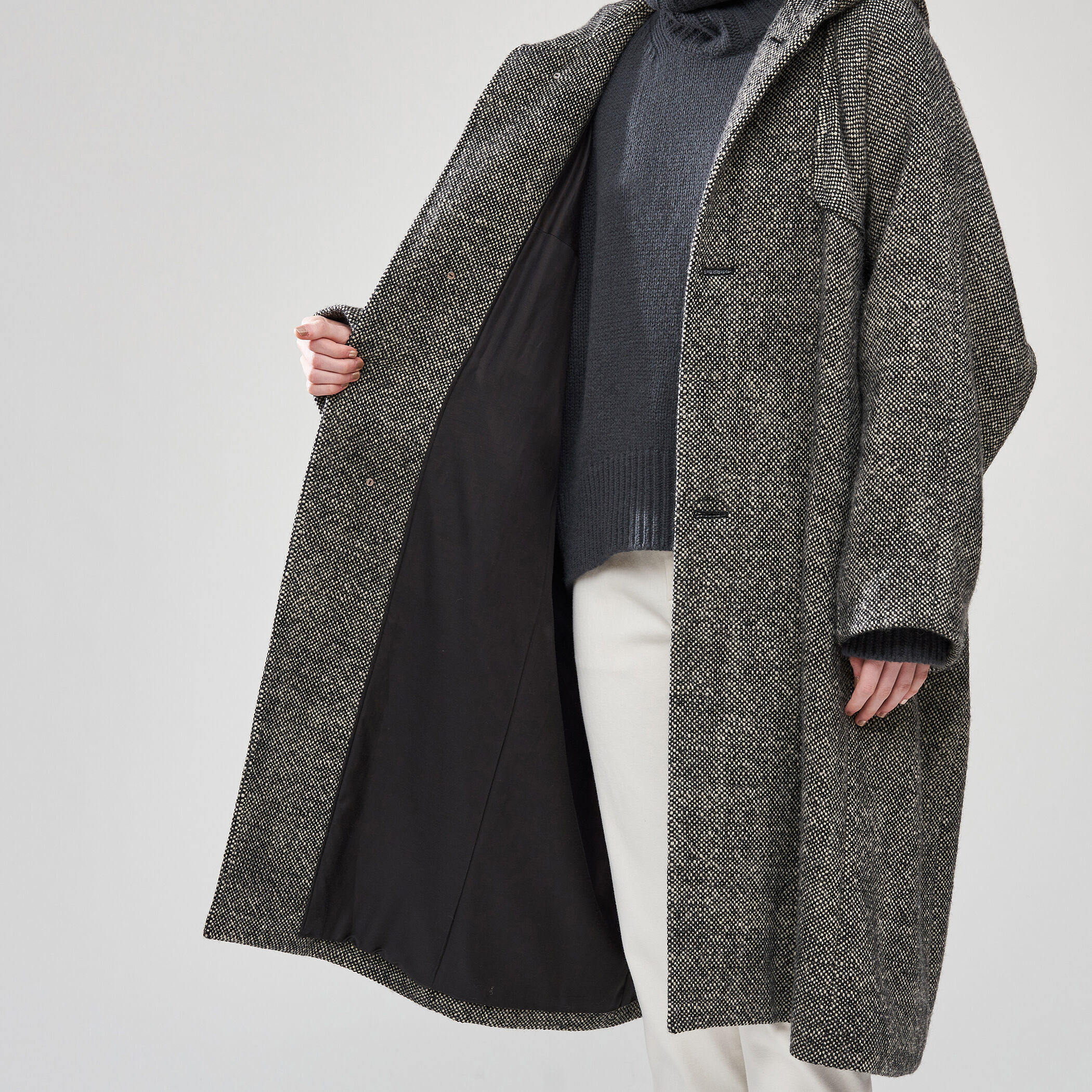 ヴァージンウールツイード フーデッドコート｜トゥモローランド 公式通販