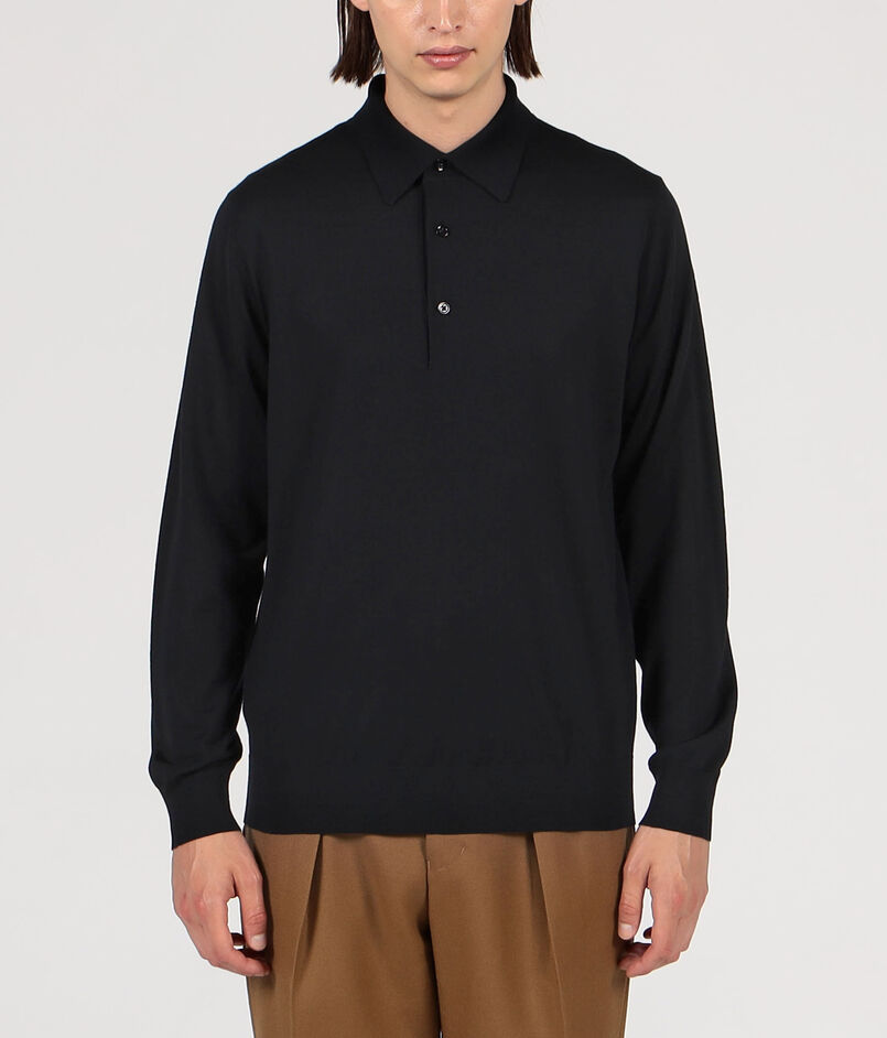 TOMORROWLAND TRICOT スーパーファインメリノウール ニットポロシャツ