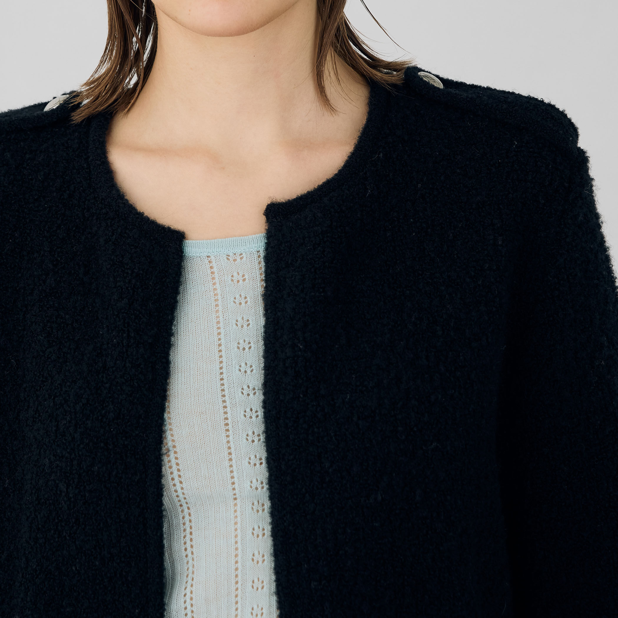 パイルステッチ ノーカラージャケット｜トゥモローランド 公式通販