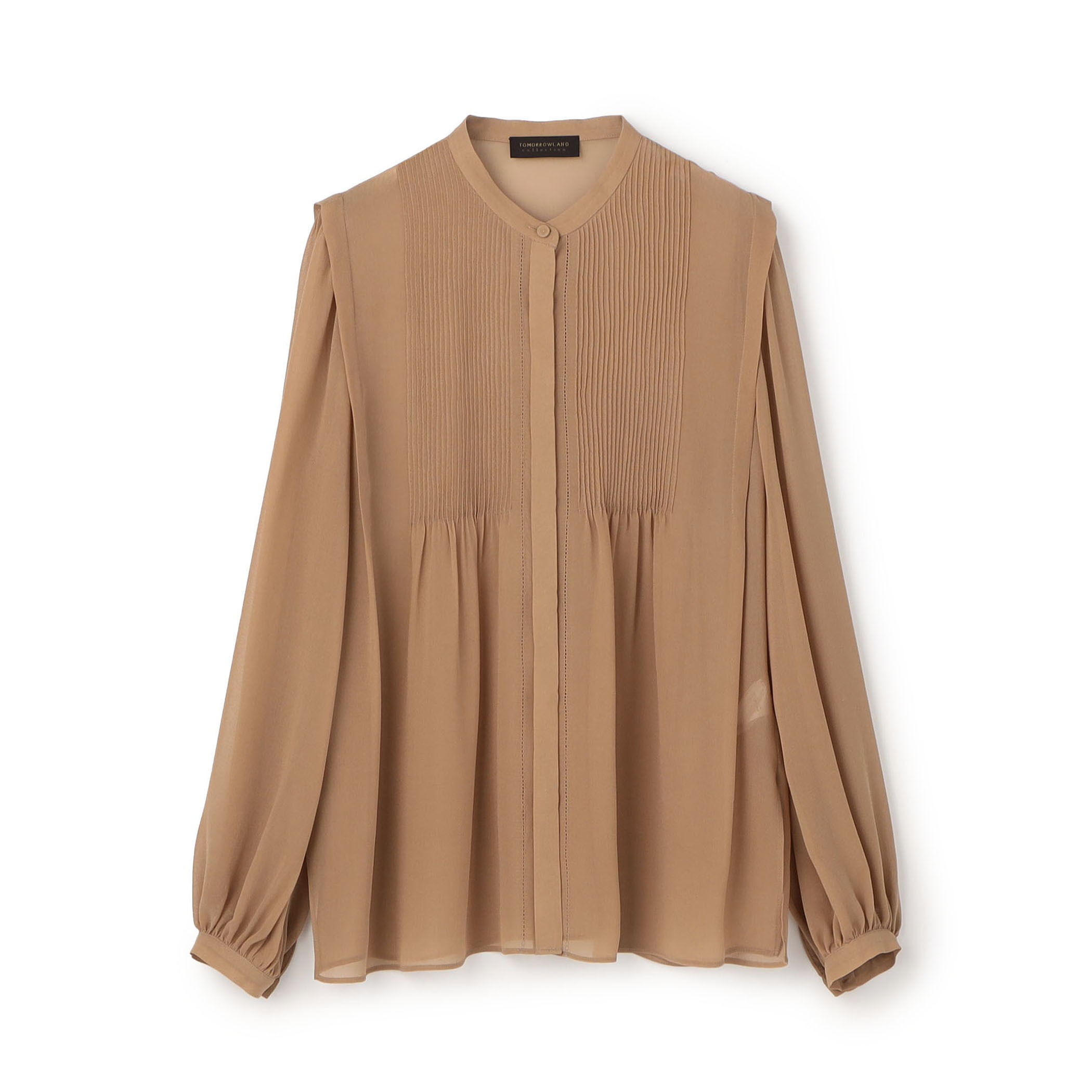シルクシフォン ピンタックブラウス｜トゥモローランド 公式通販