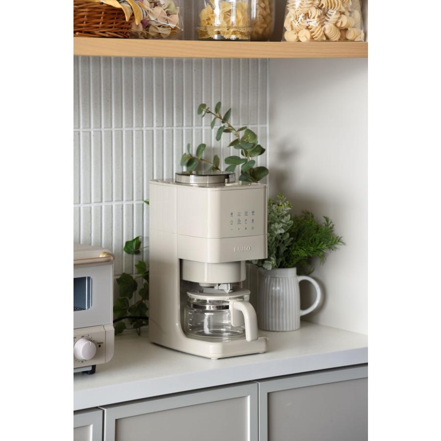 BRUNO(ブルーノ) コーン式ミル付き全自動コーヒーメーカー グレージュ