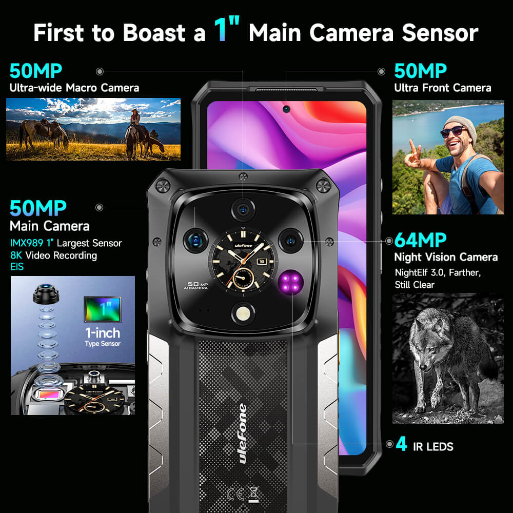 Ulefone Armor 28 Ultra 5G AI Rugged Phone 16GB+1TB AMOLED Dual Screen