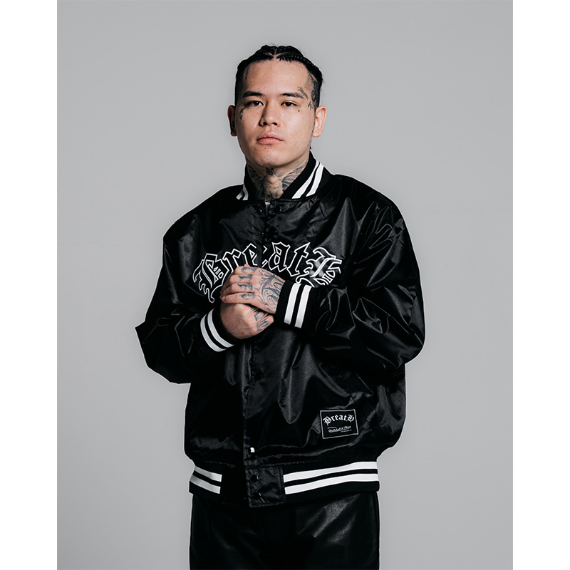 BREATH LOGO SATIN JACKET-BLACK- | WALKIN STORE WEB SHOP