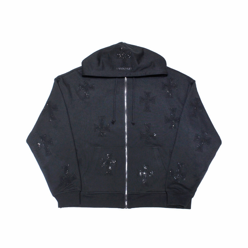 BLACK×BLACK CROSS REVERSIBLE ZIP HOODIE -BLACK- | WALKIN STORE WEB