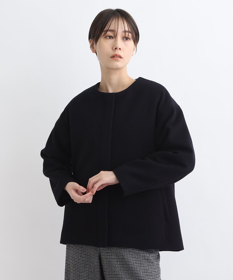 ウール／2WAY】フーテッドミドルコート（フーデットコート） | INDIVI