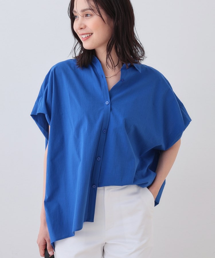 SETUP可能／涼しい】コットンオーバーシャツ（シャツ・ブラウス