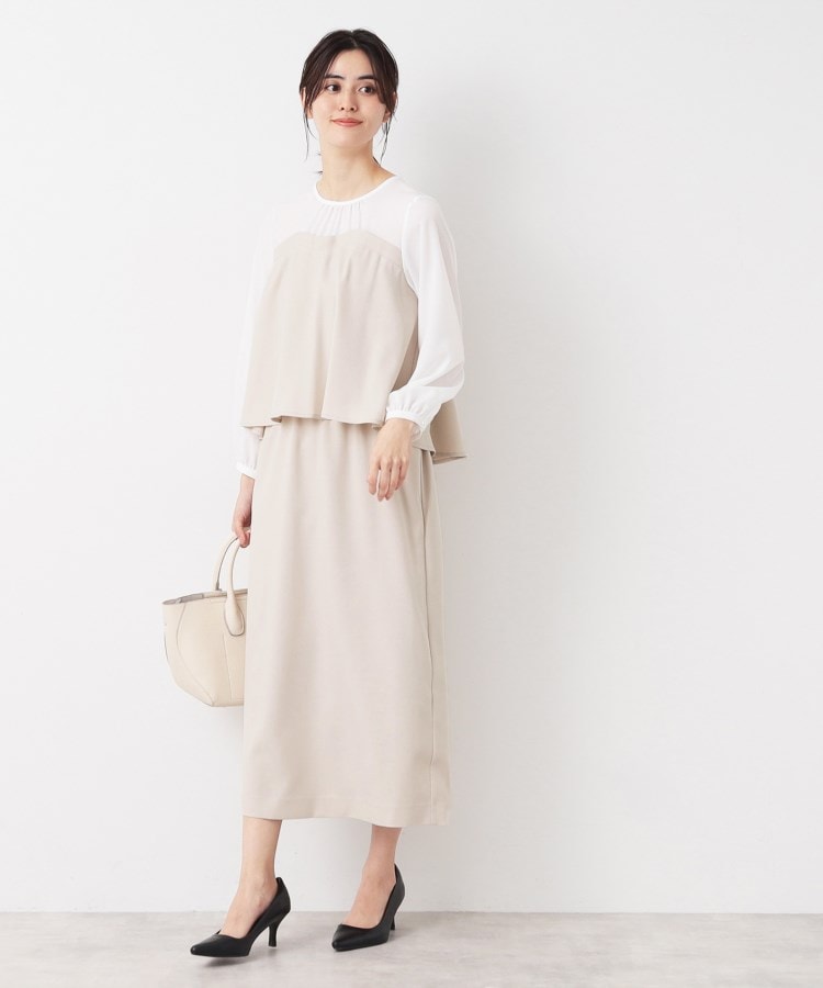 入卒/セレモニー/洗える】セットアップ風ワンピース（マキシ・ロング