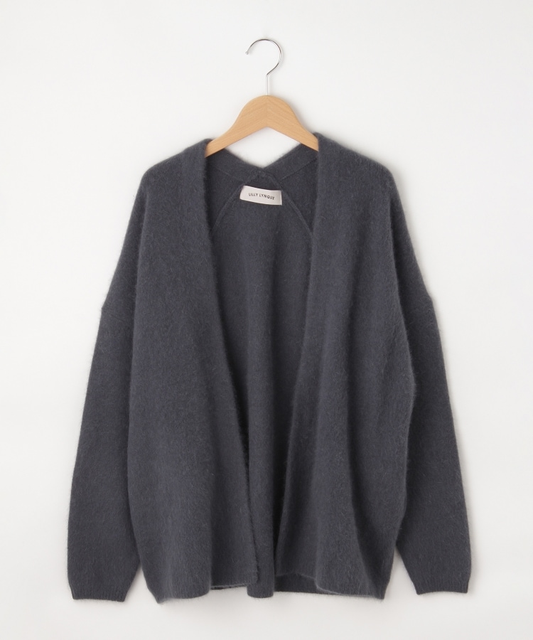 Lilly Lynque（リリーリン） フォックス混前あきニットカーディガン