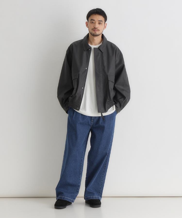 BACK NUMBER(バックナンバー)【メンズ】フェイクレザーフライト