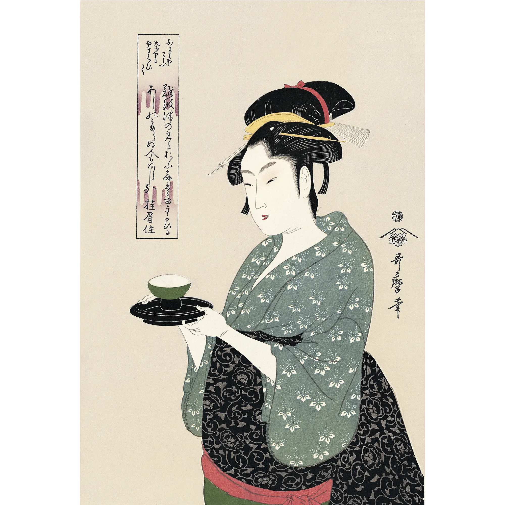 Kitagawa Utamaro（喜多川歌麿） 喜多川歌麿「北国五色墨 切の娘
