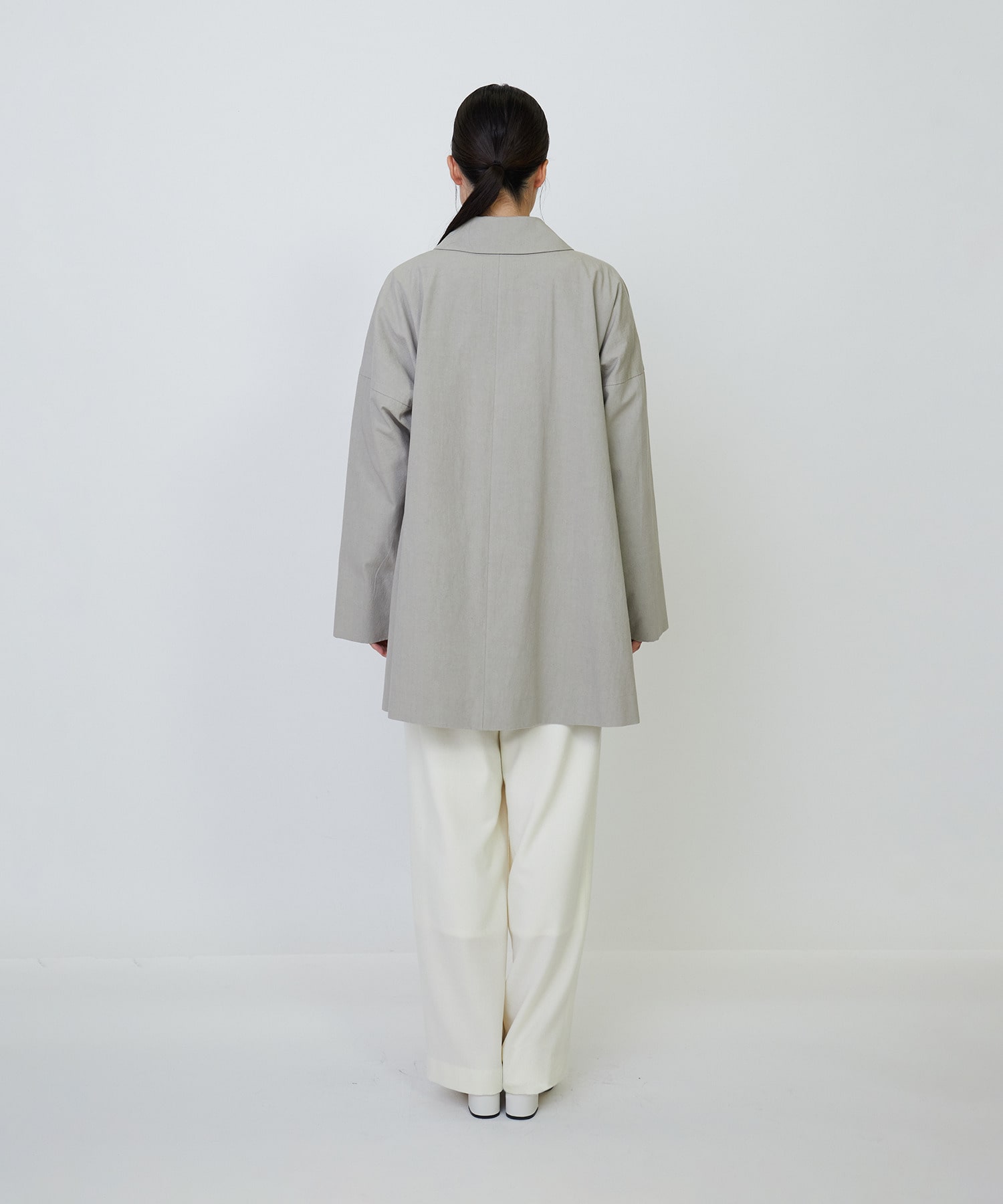 グランジコットンポプリンステンカラーショートコート｜BIGI online