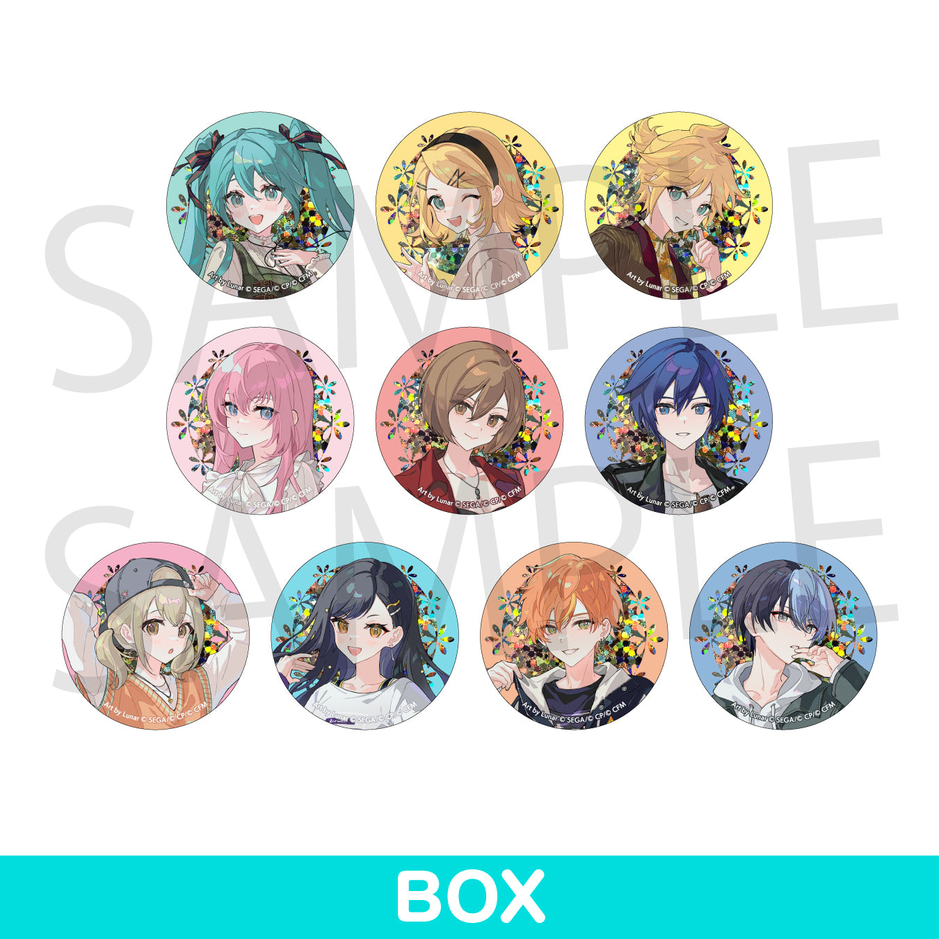 プロセカ 初音ミク ホログラム缶バッジ ホロ缶 C カラフルパレット