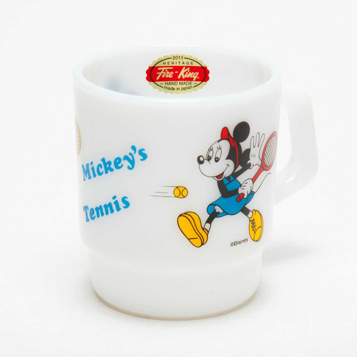 Fire-King スタッキングマグ Disney [Mickey's Tennis] – Fire-King