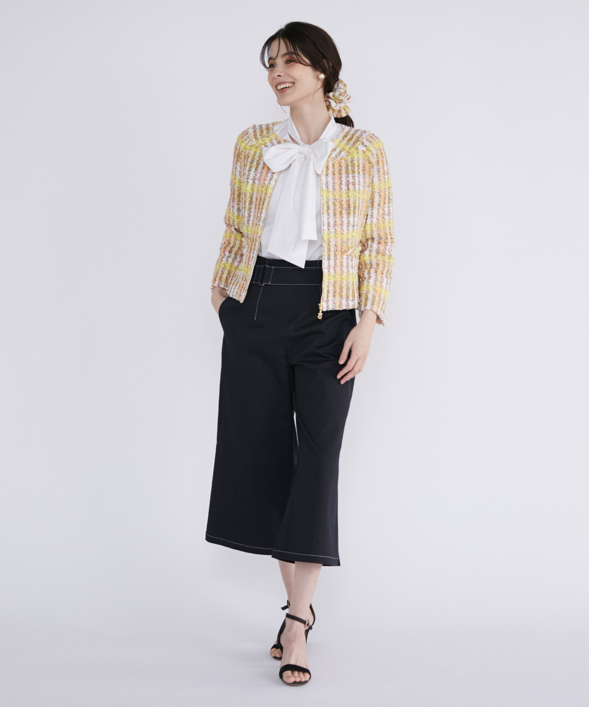 M Maglie le cassetto》コットンキャンディーツイードジャケット｜M