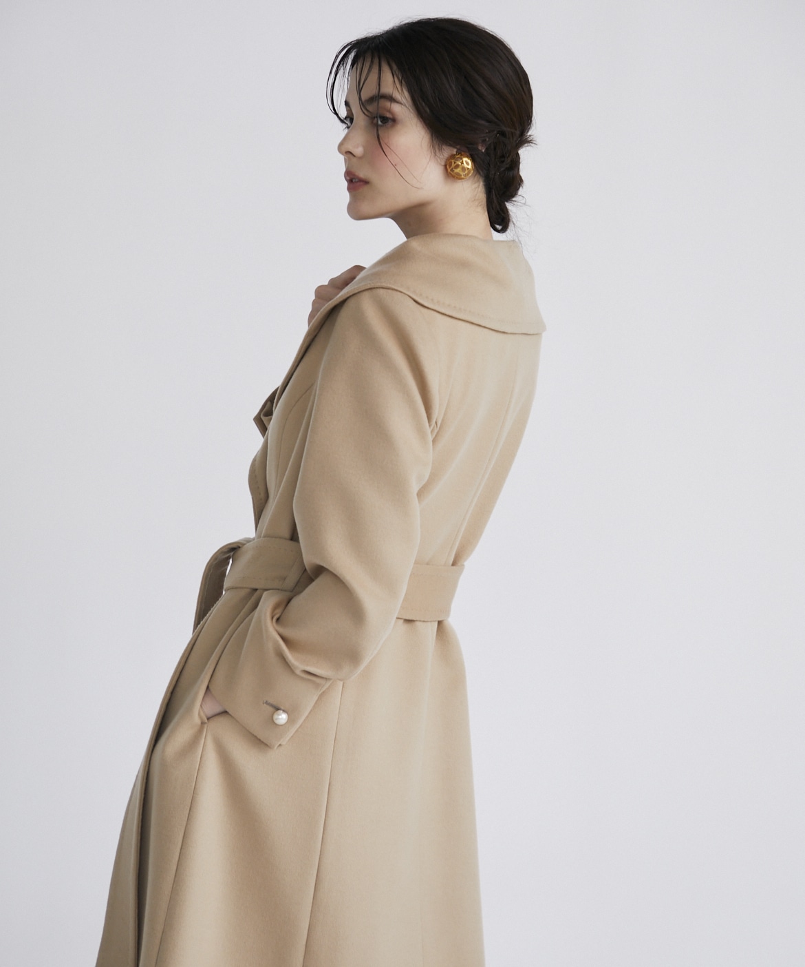 CONTESSA》ショールカラーカシミヤコート《PIACENZA》｜M Maglie le