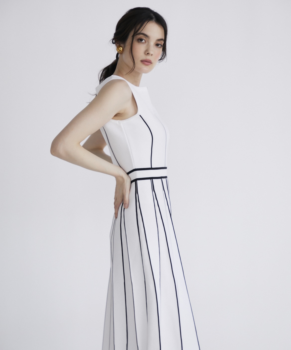 M Maglie le cassetto》ラインニットワンピース｜M Maglie le cassetto