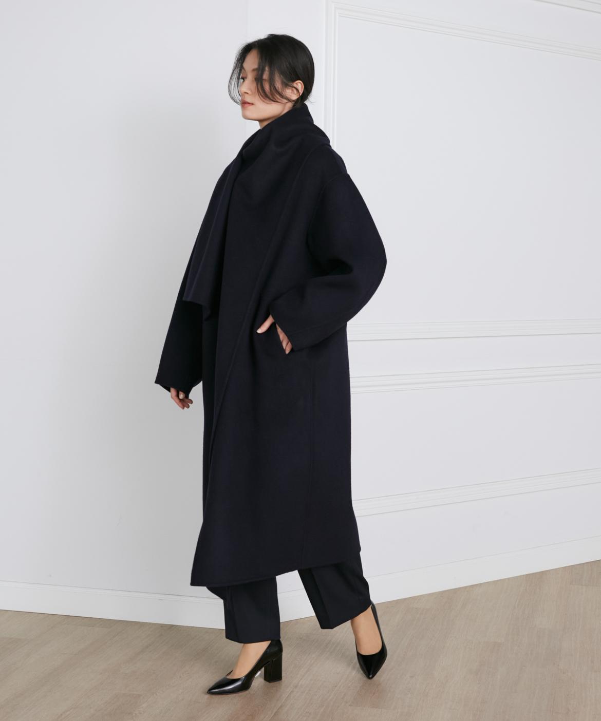 ストール風ラップリバーコート《la veille by SUPERIOR CLOSET》｜INED