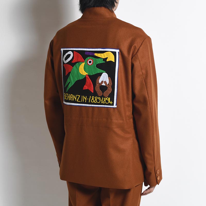 MAO COLLAR JACKET -BROWN- | IN ONLINE STORE