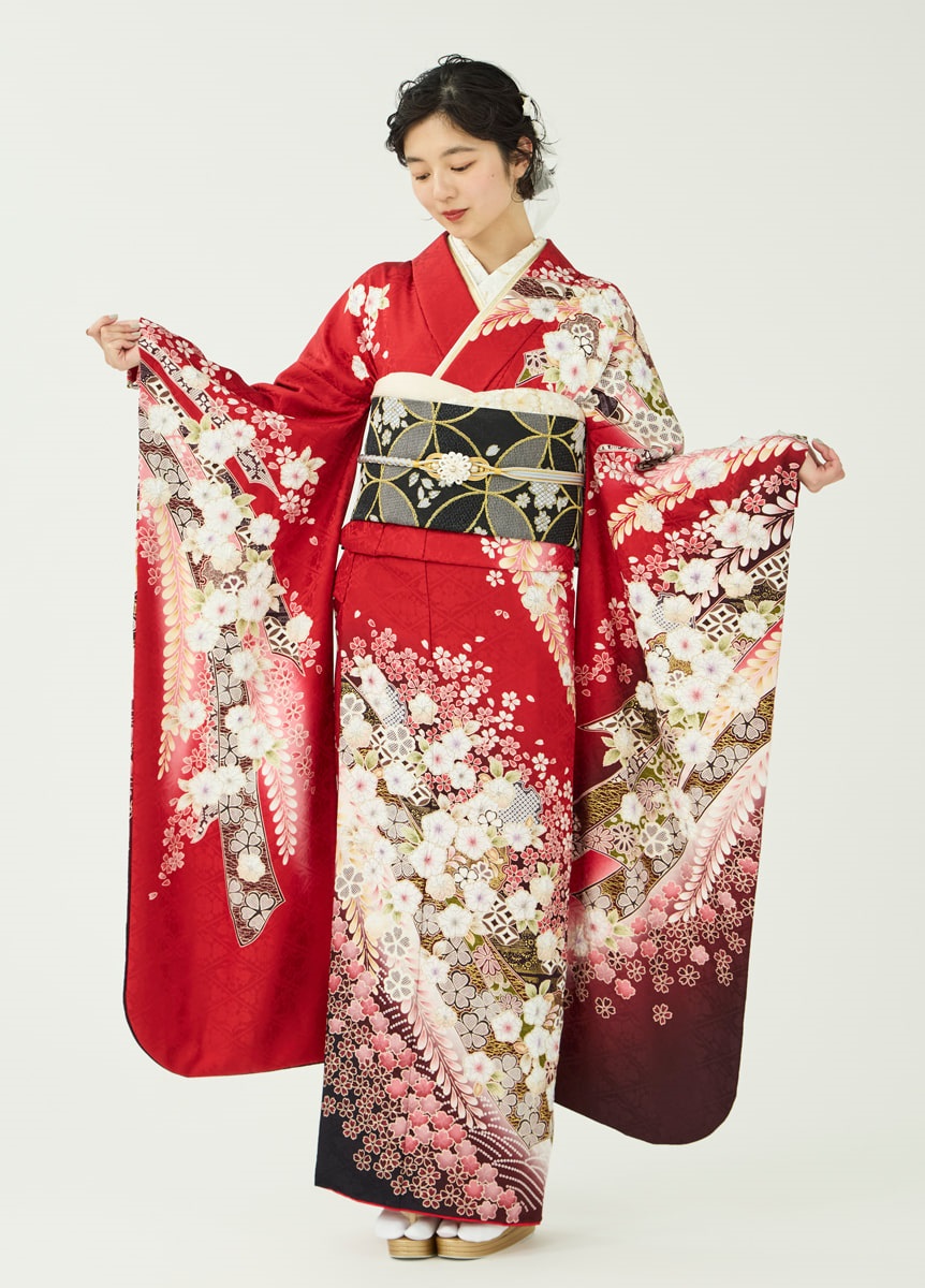 振袖 慶び辻が花-赤-（ご予約受注品） | 振袖 | やまとオンラインストア