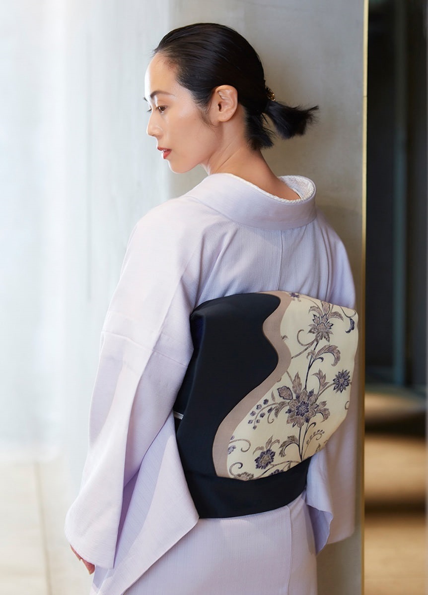 九寸名古屋帯 摺り友禅 更紗 濃紺（お取り寄せ品） | 帯 | やまと