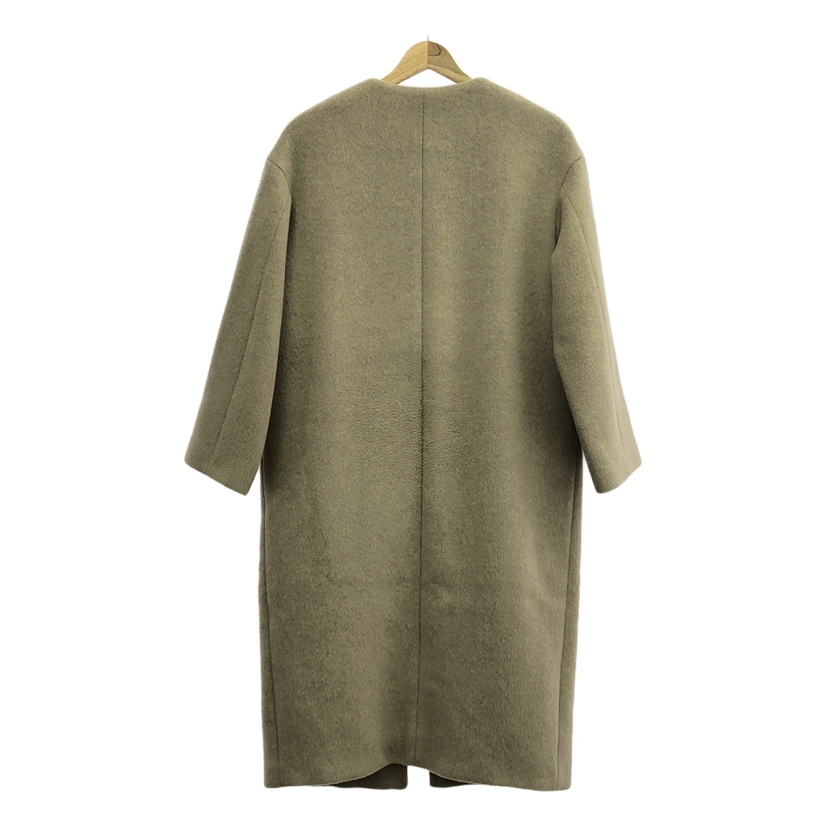 IENA / イエナ | ラムウール ノーカラー コート | 34 | ナチュラル