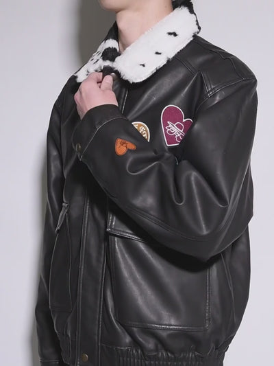 LEFT ALONE FAKE LEATHER JKT -BROWN- – LEFT ALONE OFFICIAL ONLINE STORE