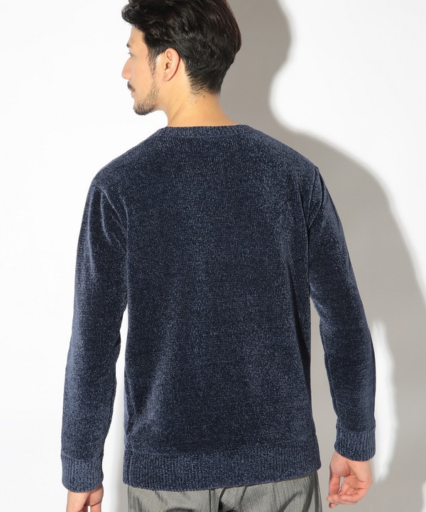 クルーネックモールニット/ハンドウォッシャブル｜メンズファッション