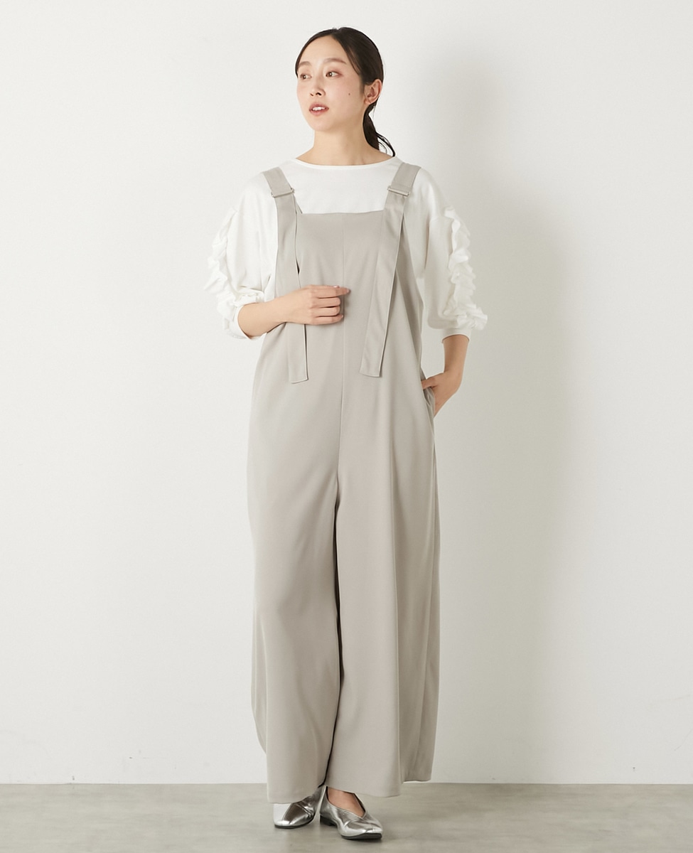 エステルストレッチジョーゼットサロペット】｜MELROSE CLAIRE