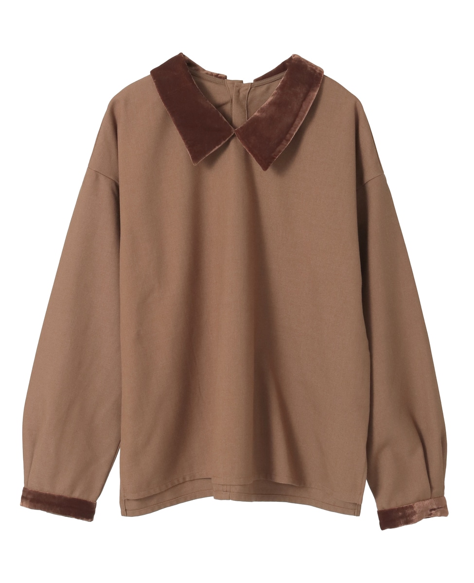 LOURMARIN】ベルベット衿ブラウス｜LOGEMENT DE CLAIRE（ロジュモンド