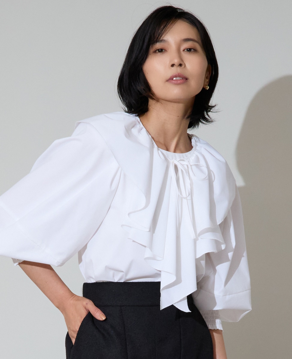 マルチウェイフリルカラーブラウス｜TIARA（ティアラ）｜商品詳細