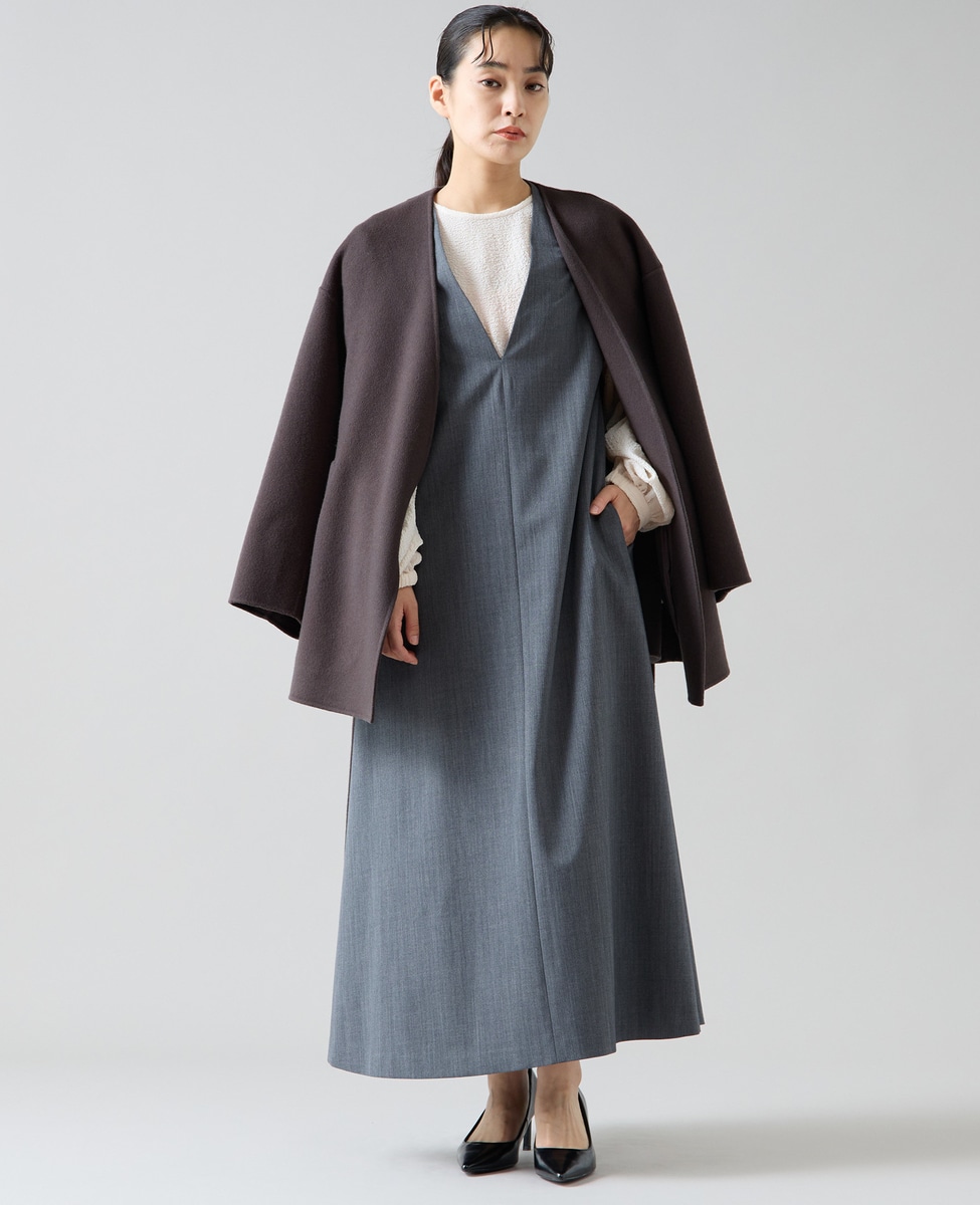 ノーカラービッグコート｜TIARA（ティアラ）｜商品詳細｜メルローズ